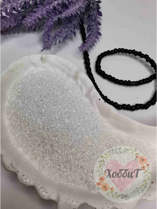 Бисер 13/0 класс А, калиброванный Чехия (белый блестящий)